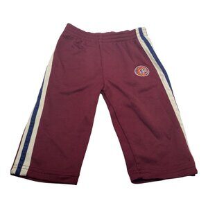 Athletic Works Burgundy Sweat Pants Baby Girl 18M Multicolor Stripes 85 Ball